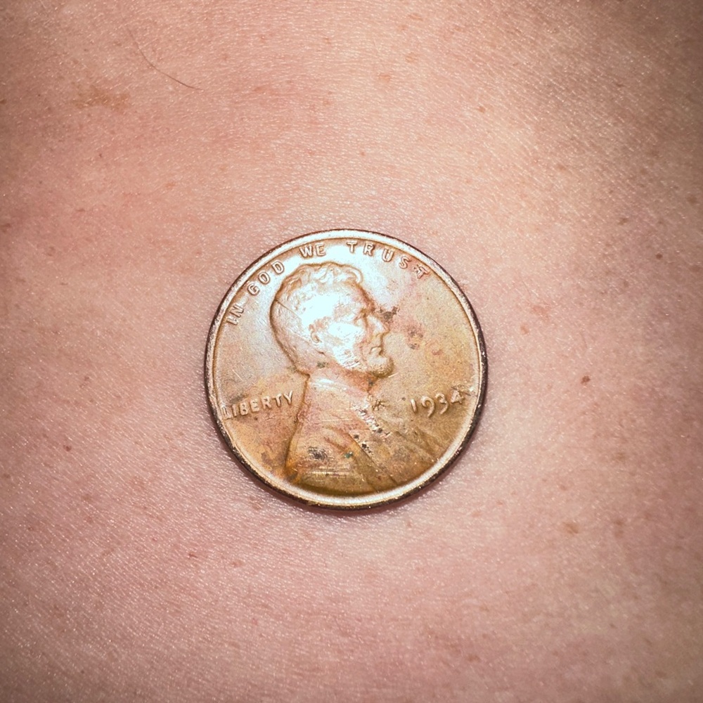 Vintage 1934 wheat Penny Coin